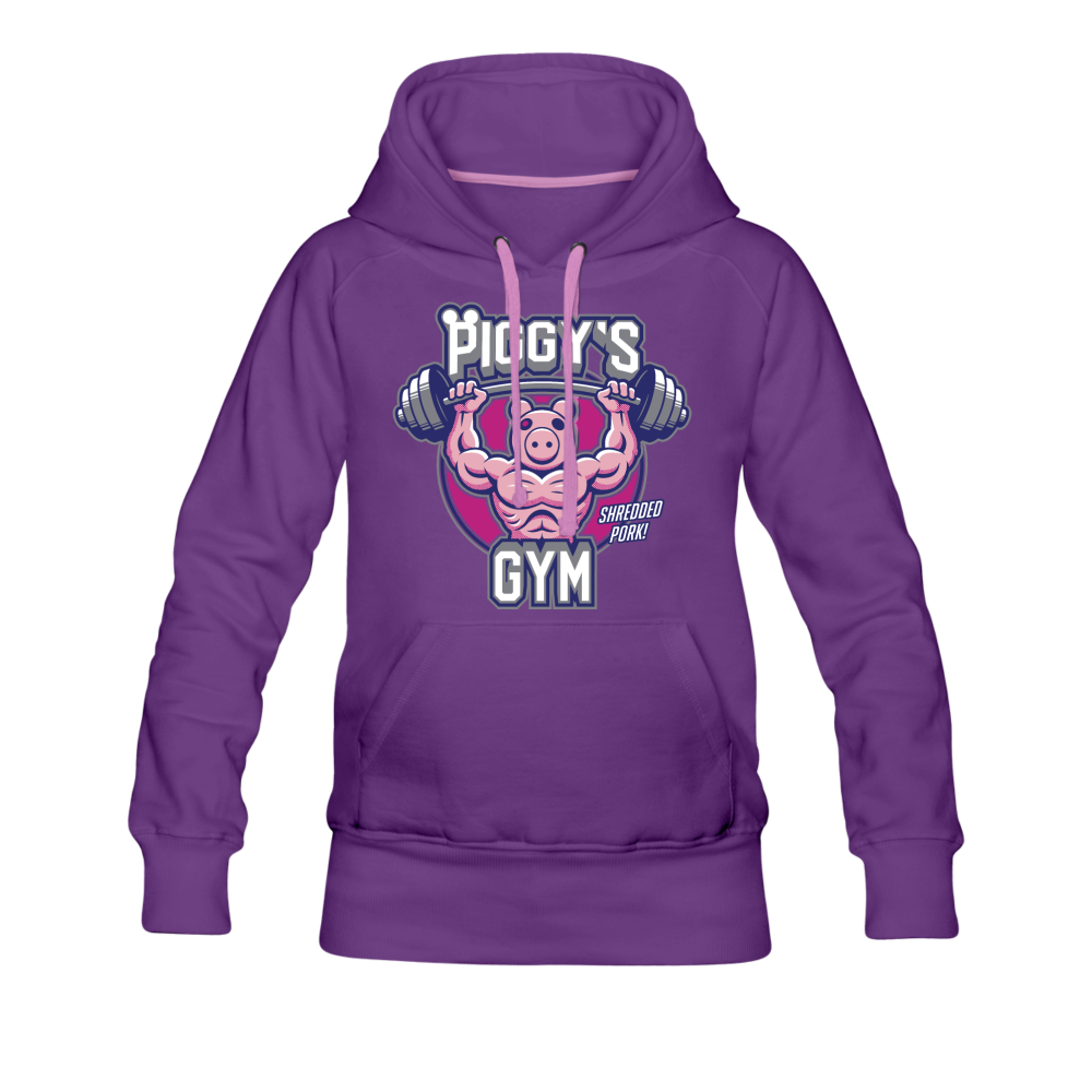 Piggy's Gym Hoodie (Womens) - purple