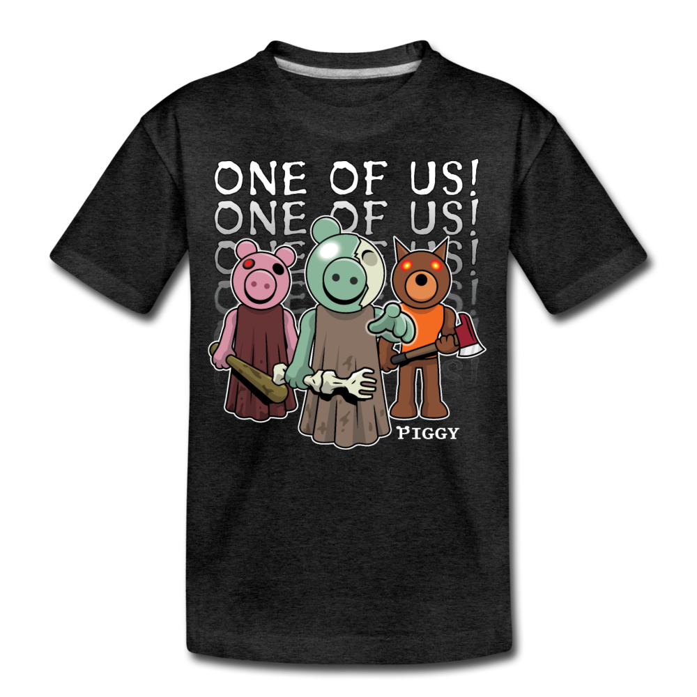 Piggy One Of Us! T-Shirt - charcoal gray