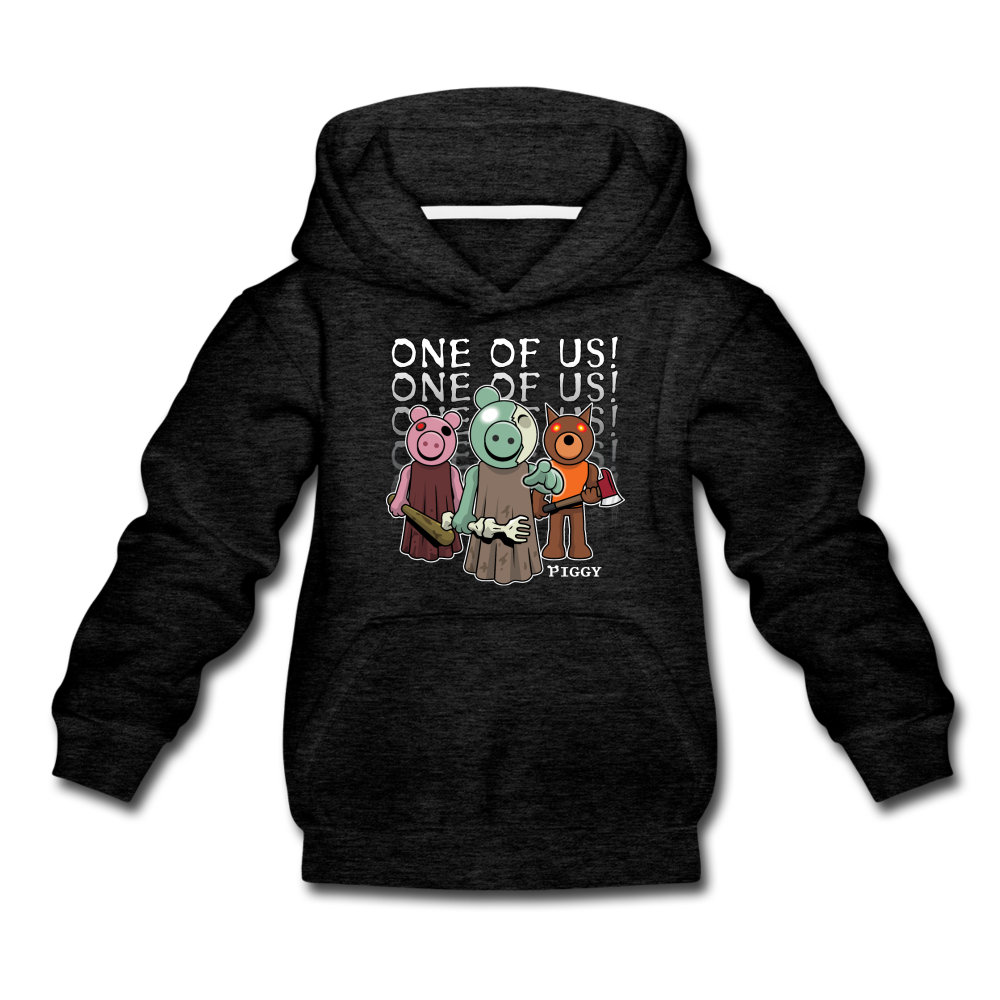 Piggy One Of Us! Hoodie - charcoal gray