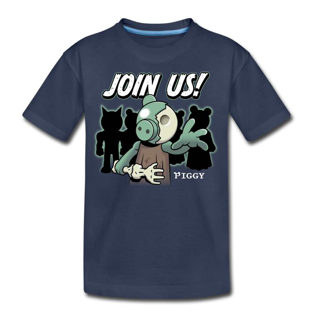 Piggy Join Us! T-Shirt - navy