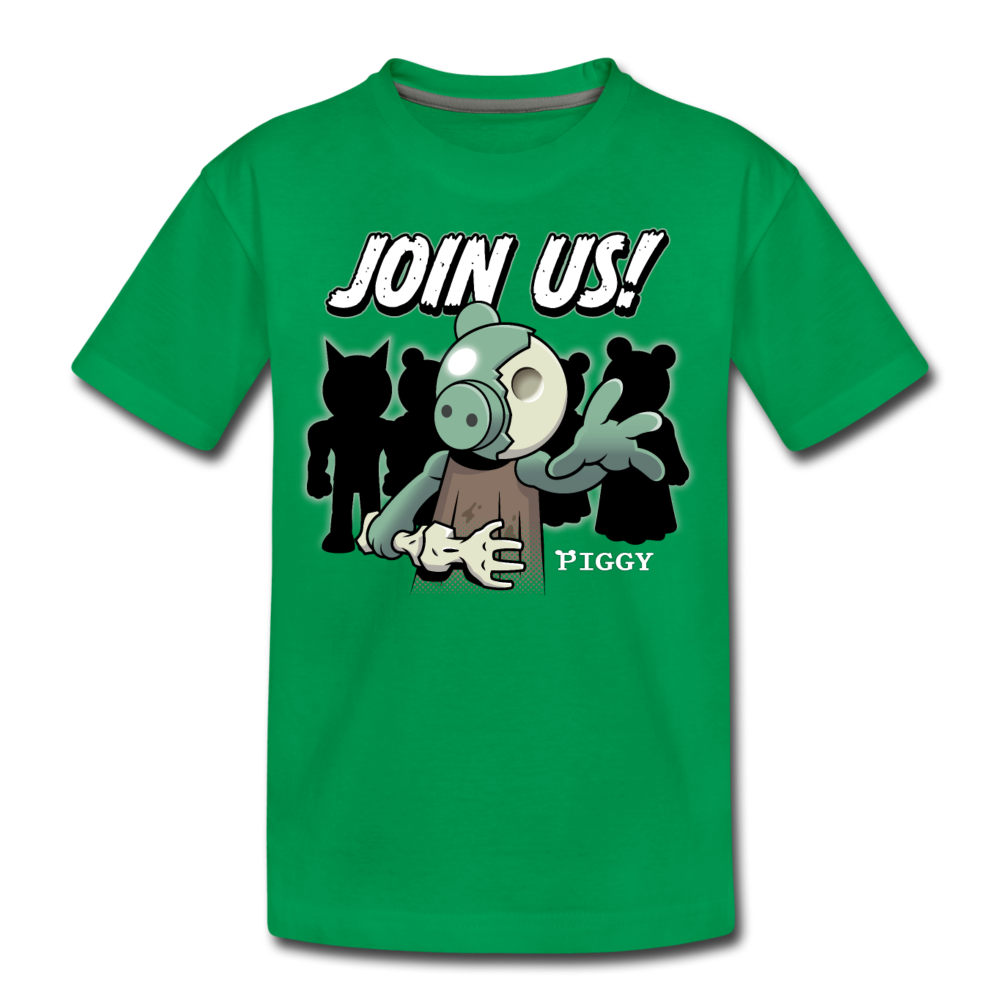 Piggy Join Us! T-Shirt - kelly green