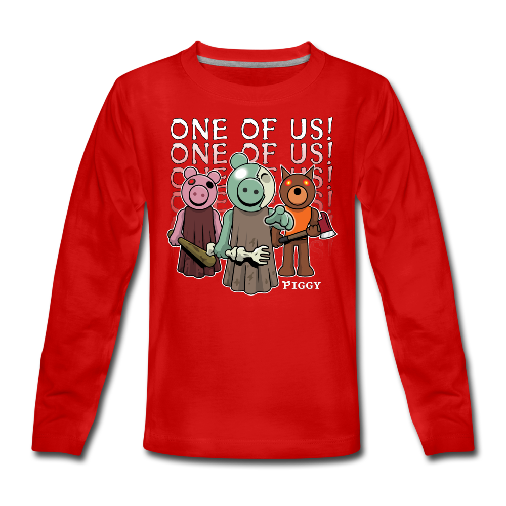 Piggy One Of Us! Long-Sleeve T-Shirt - red