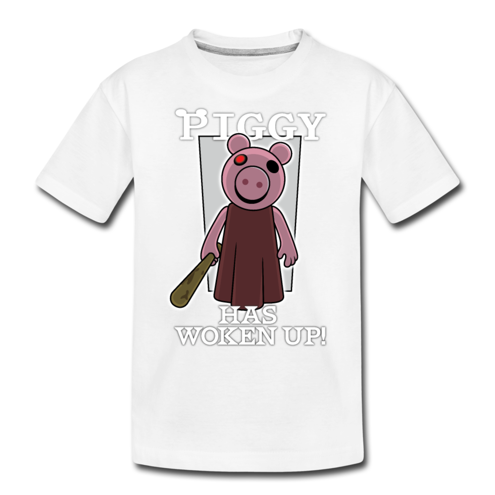 Piggy Has Woken Up T-Shirt - white