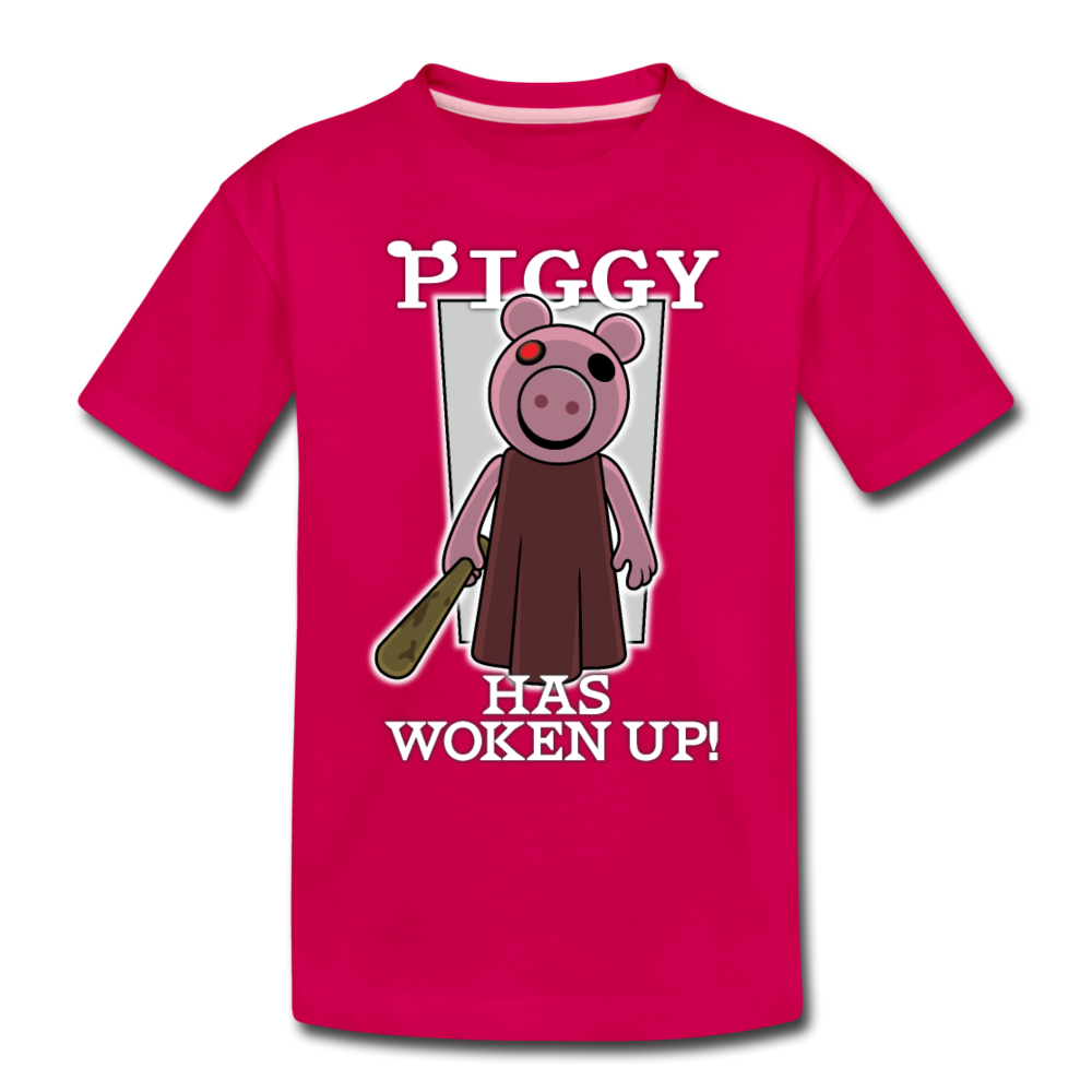 Piggy Has Woken Up T-Shirt - dark pink