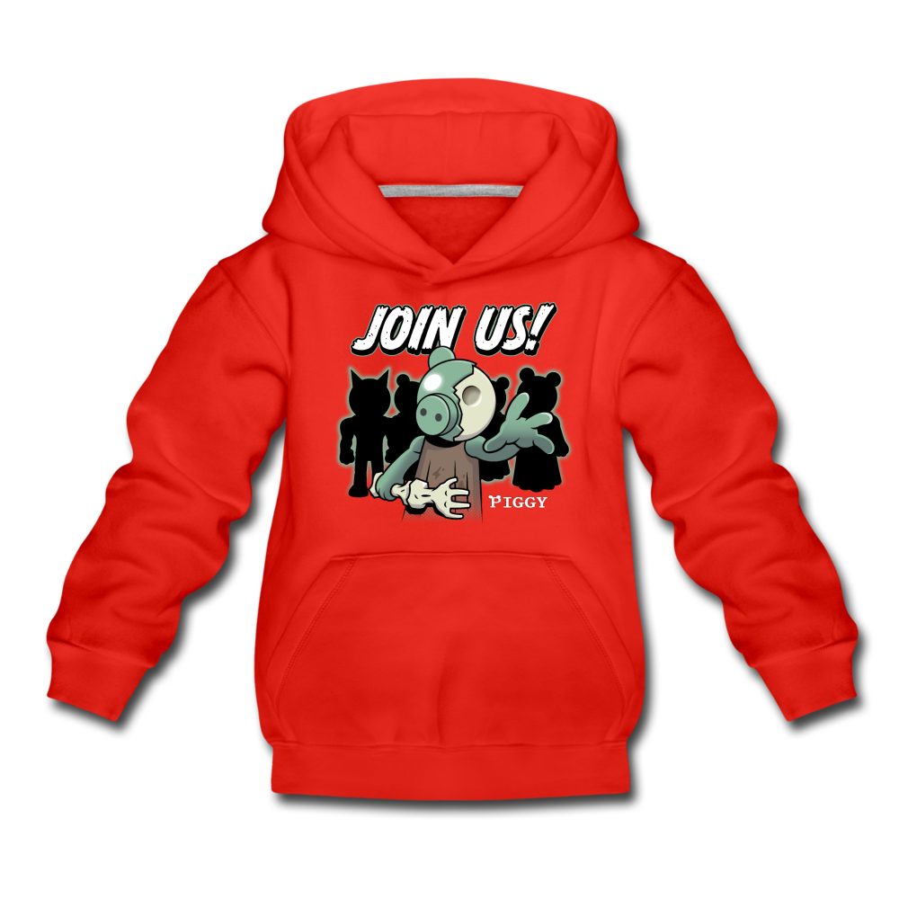 Piggy Join Us! Hoodie - red