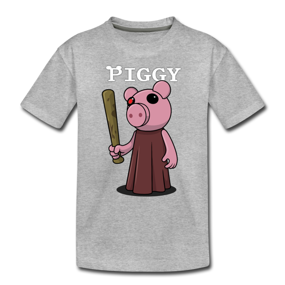 Piggy Logo T-Shirt - heather gray