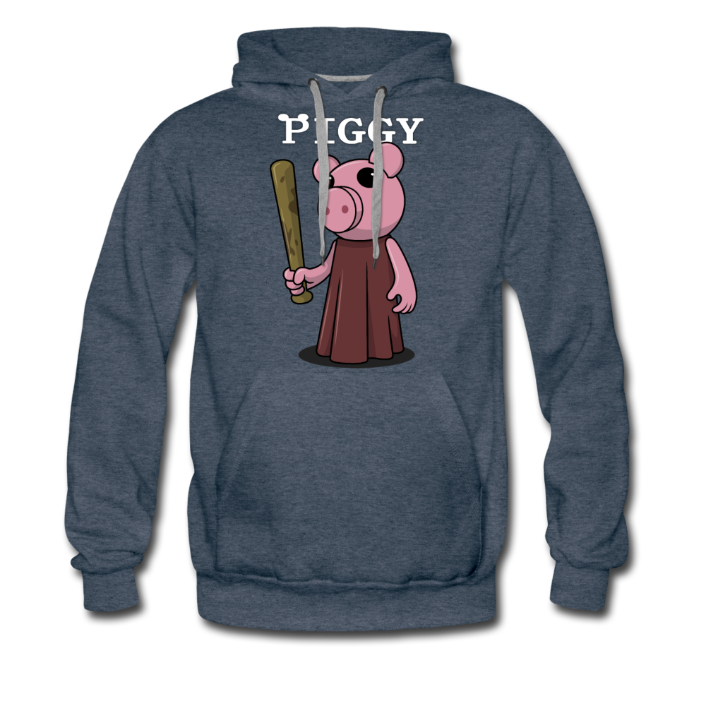 Piggy Logo Hoodie (Mens) - heather denim