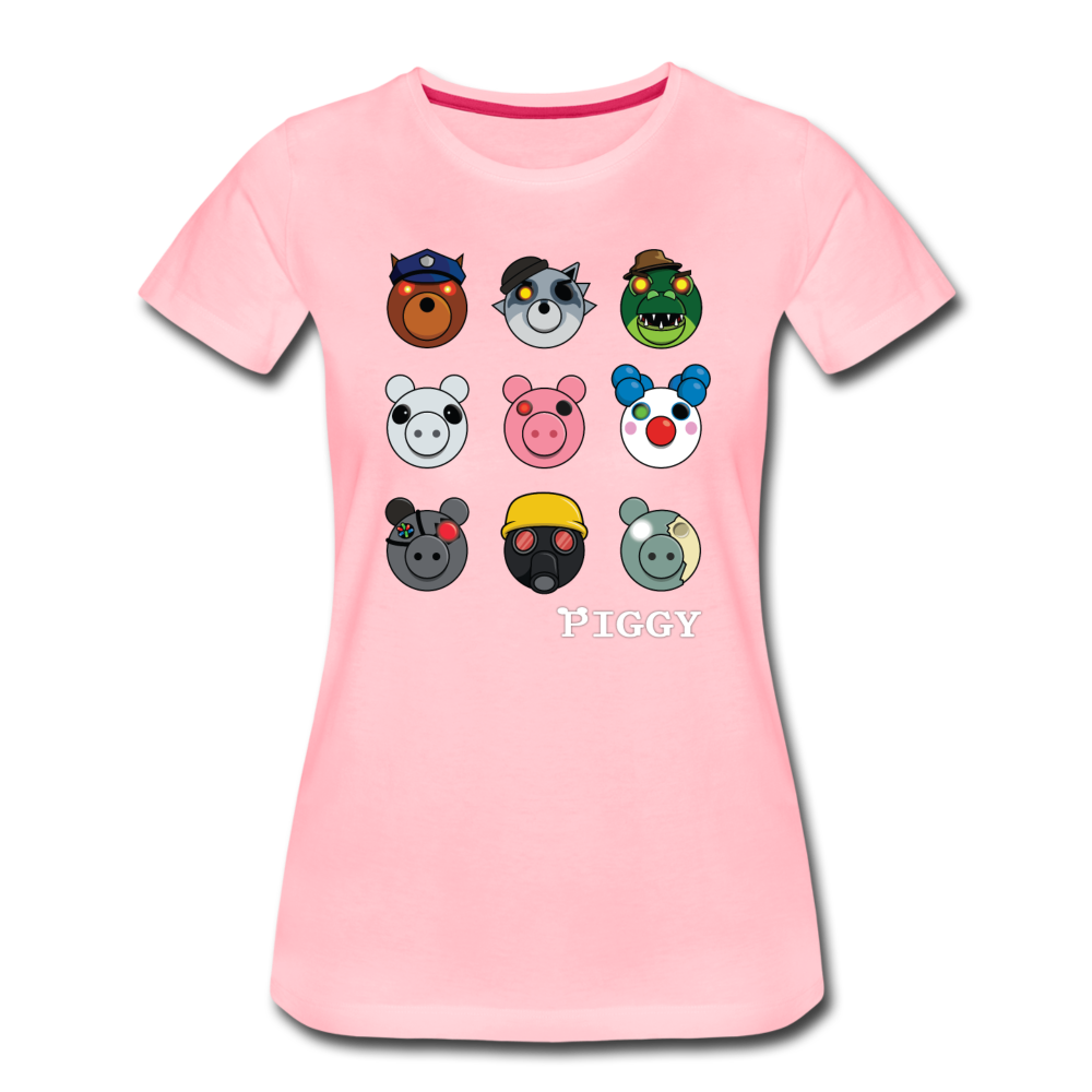 Infected Faces T-Shirt (Womens) - pink