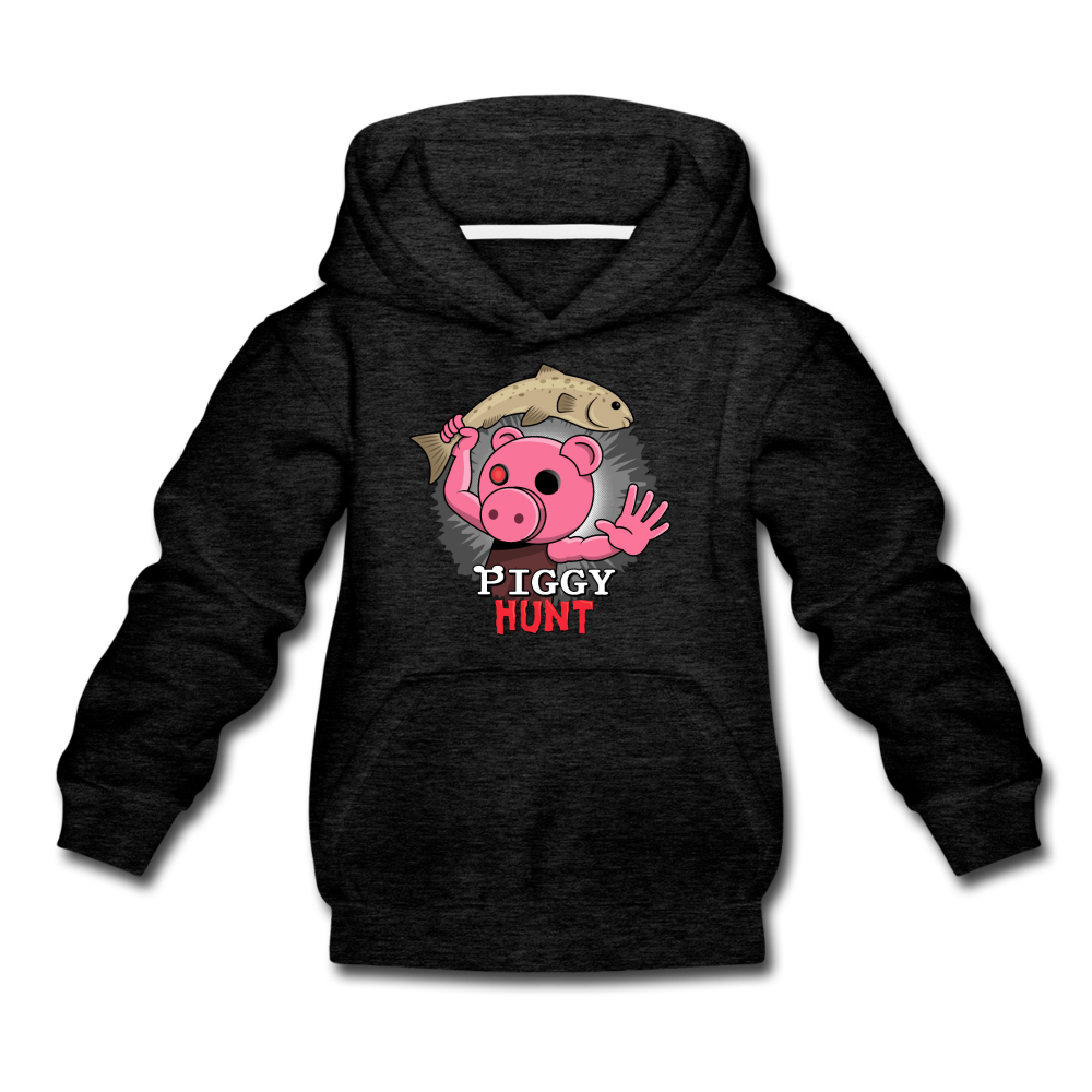 PIGGY: Hunt - Fish Attack! Hoodie - charcoal gray
