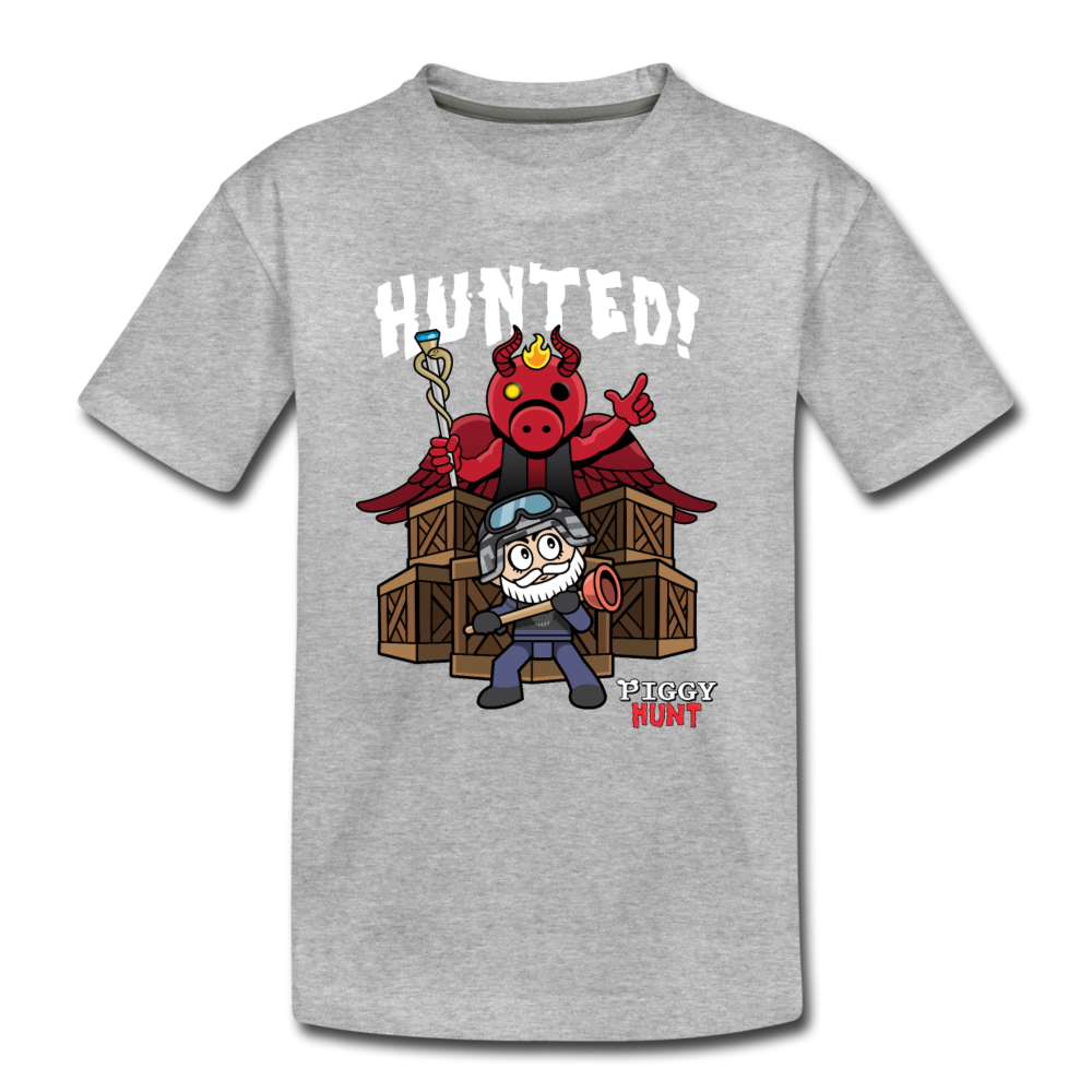 PIGGY: Hunt - Hunted! T-Shirt - heather gray