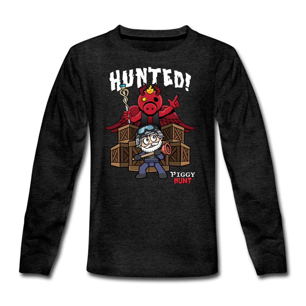 PIGGY: Hunt - Hunted! Long-Sleeve T-Shirt - charcoal gray