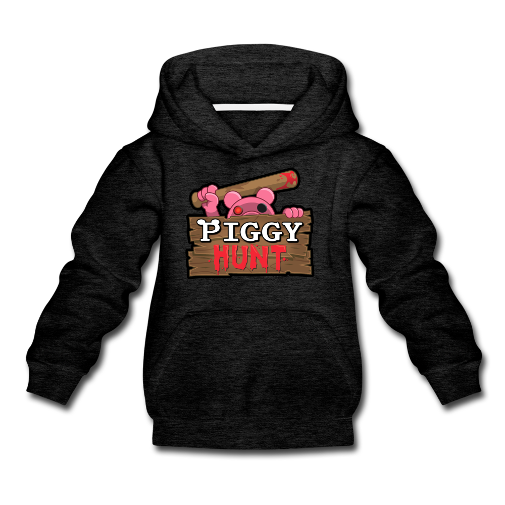 PIGGY: Hunt Logo Hoodie - charcoal gray