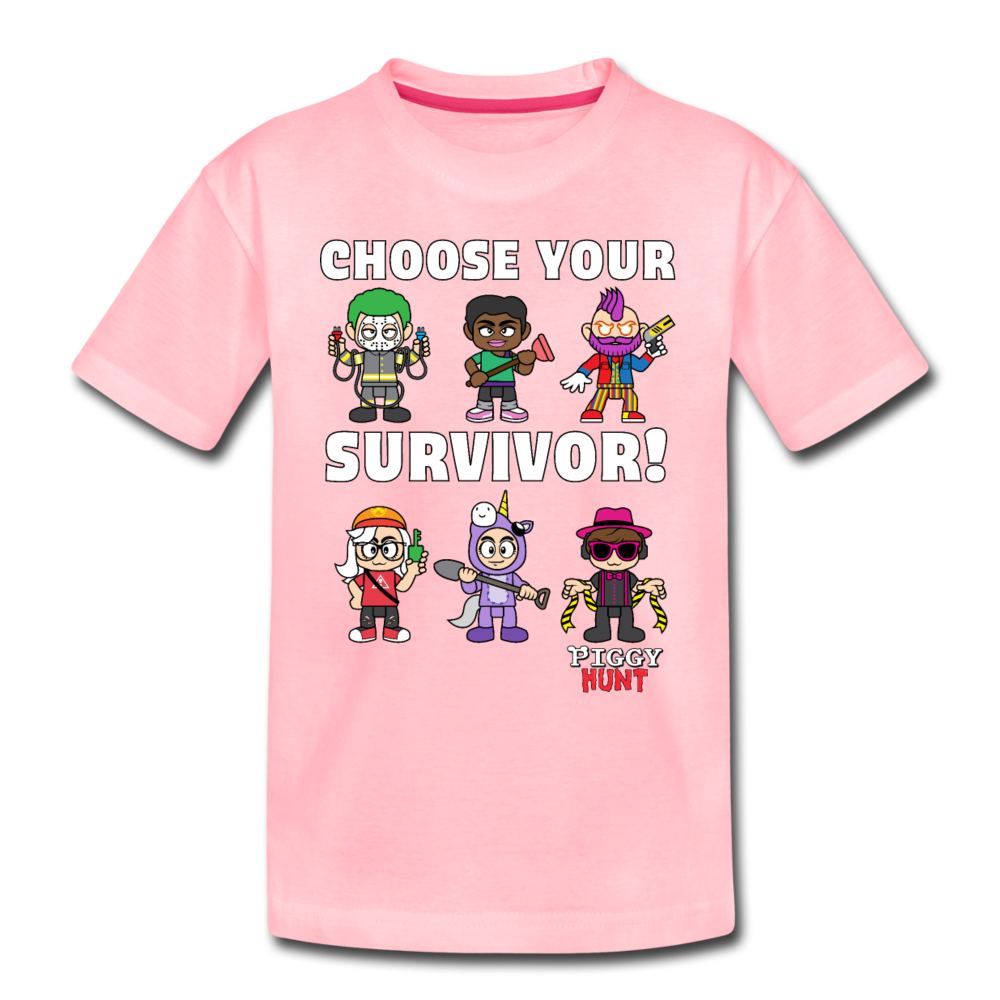 PIGGY: Hunt - Which Survivor? T-Shirt - pink