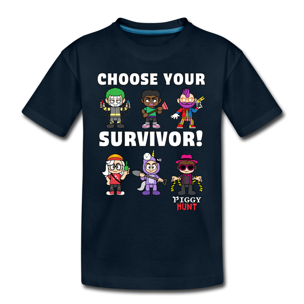 PIGGY: Hunt - Which Survivor? T-Shirt - deep navy