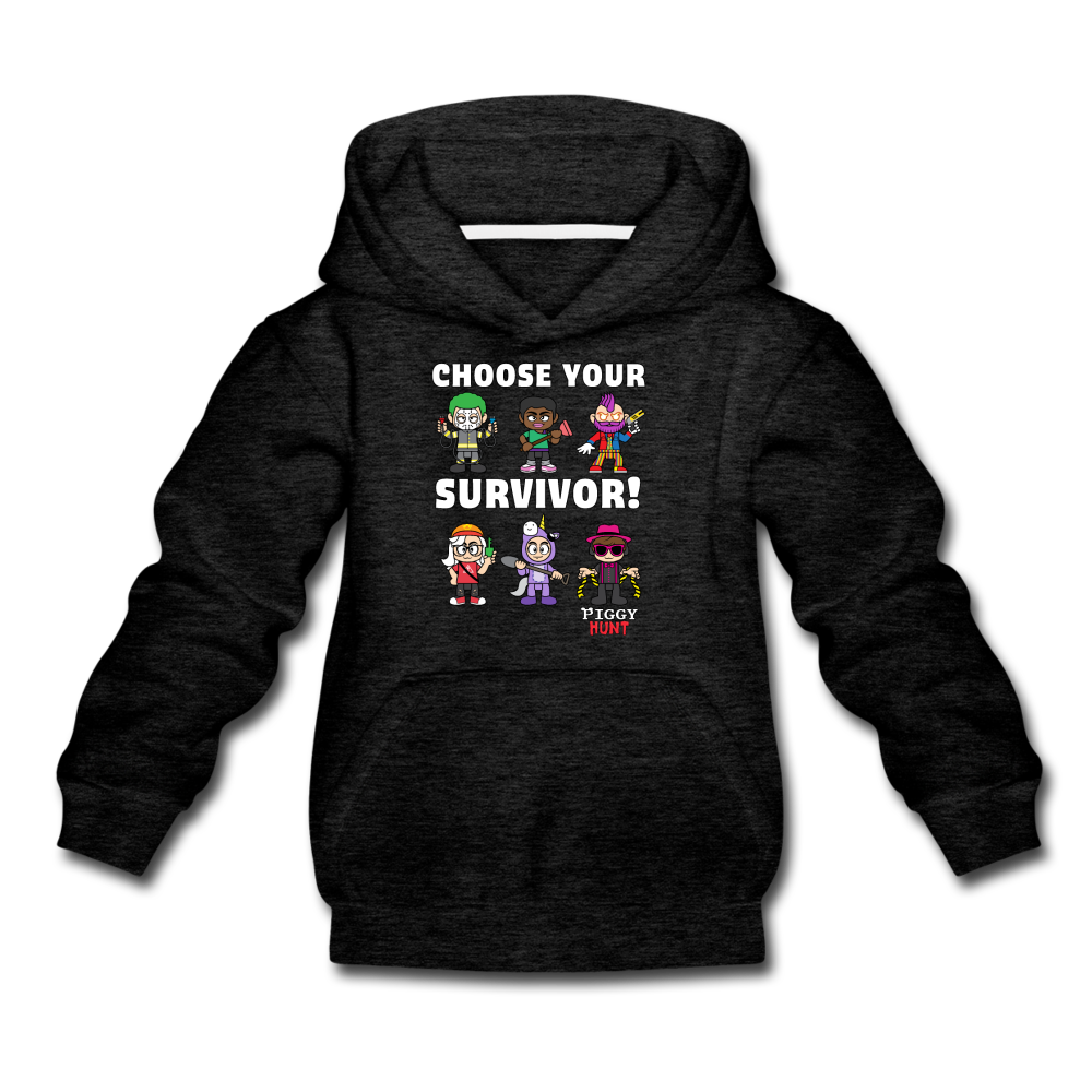 PIGGY: Hunt - Which Survivor? Hoodie - charcoal gray