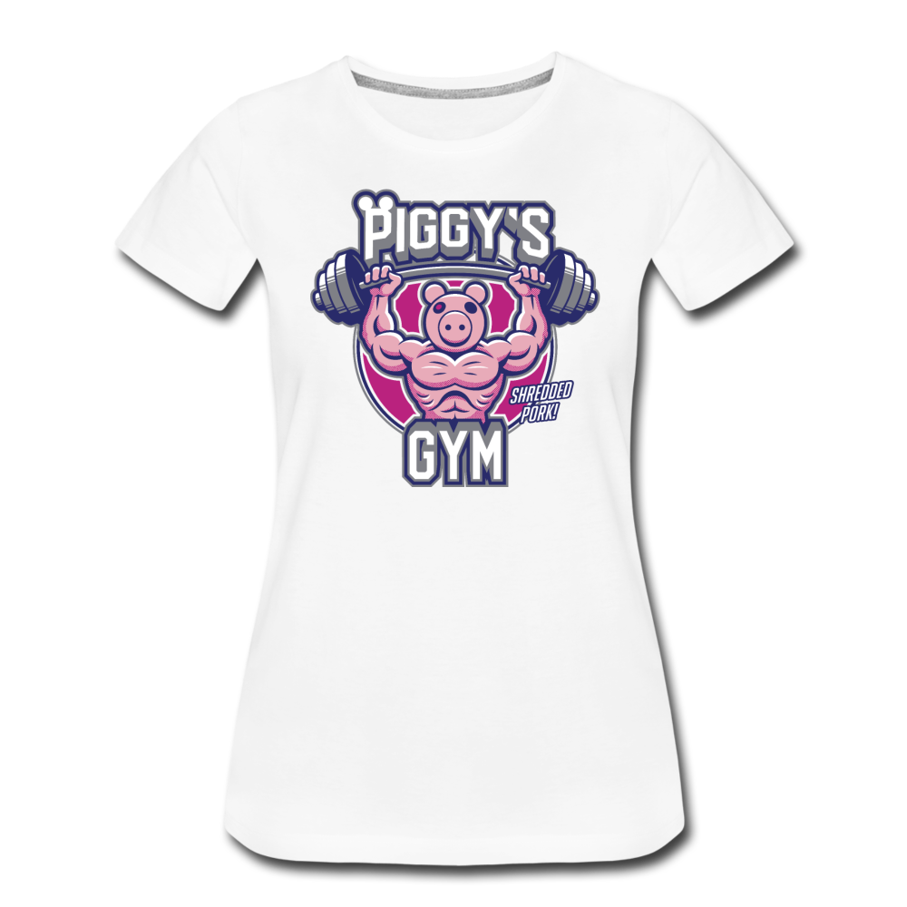 Piggy's Gym T-Shirt (Womens) - white