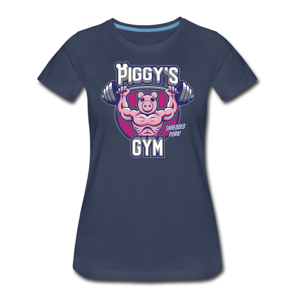 Piggy's Gym T-Shirt (Womens) - navy