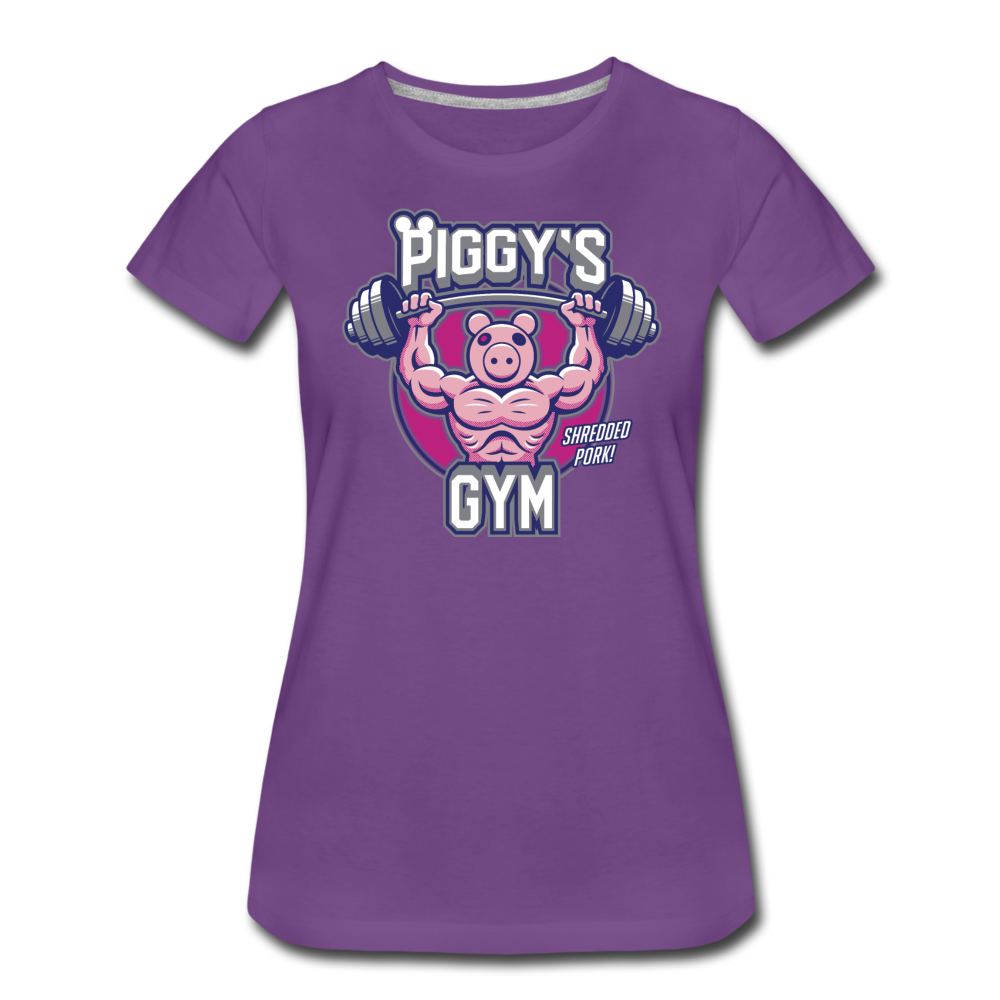 Piggy's Gym T-Shirt (Womens) - purple