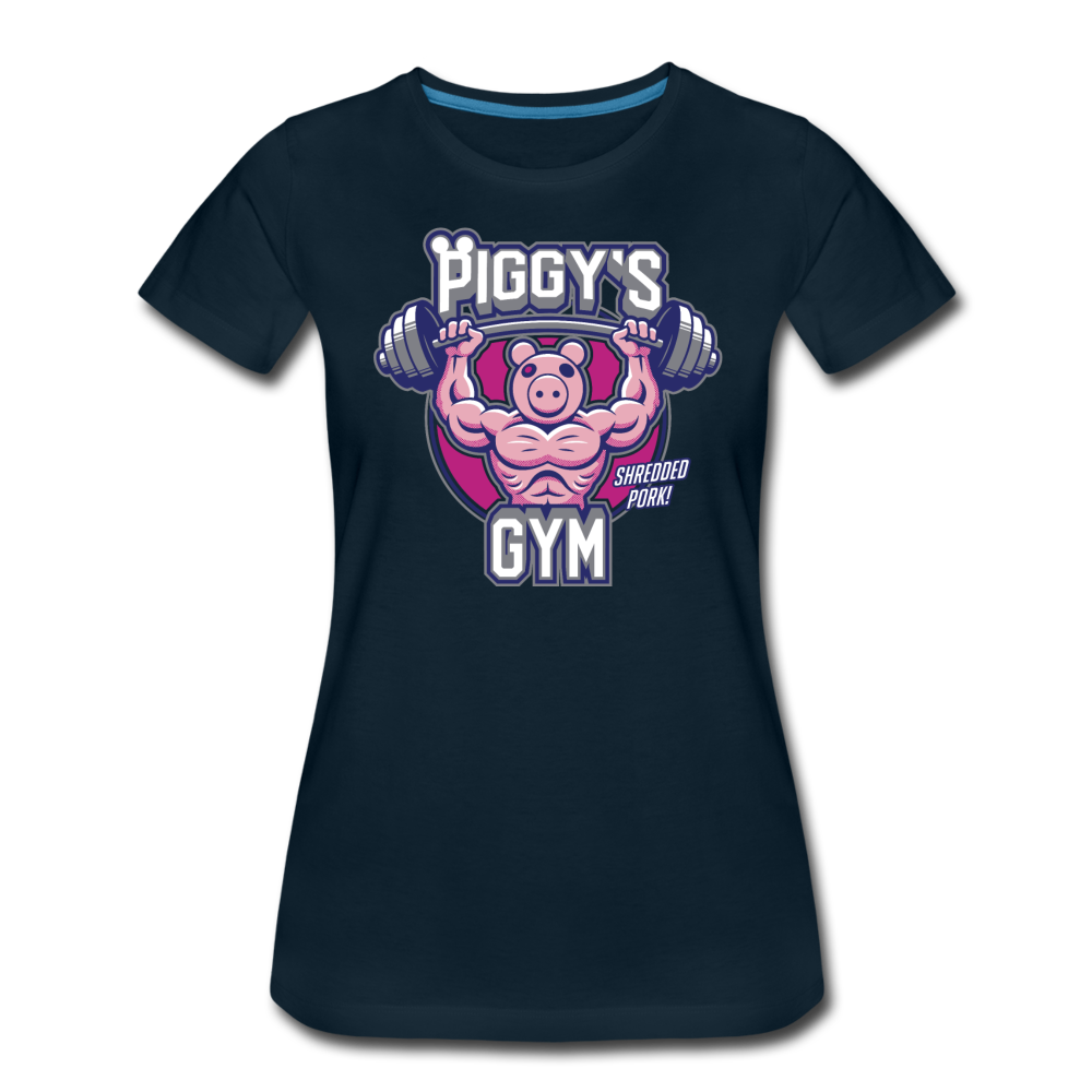 Piggy's Gym T-Shirt (Womens) - deep navy