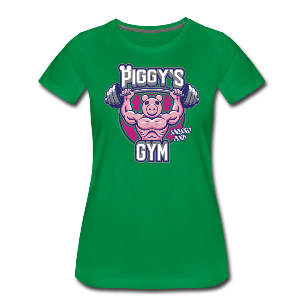 Piggy's Gym T-Shirt (Womens) - kelly green