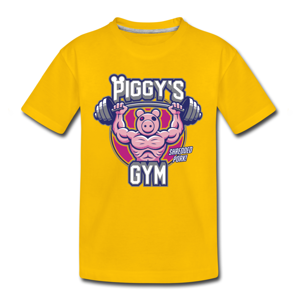 Piggy's Gym T-Shirt - sun yellow