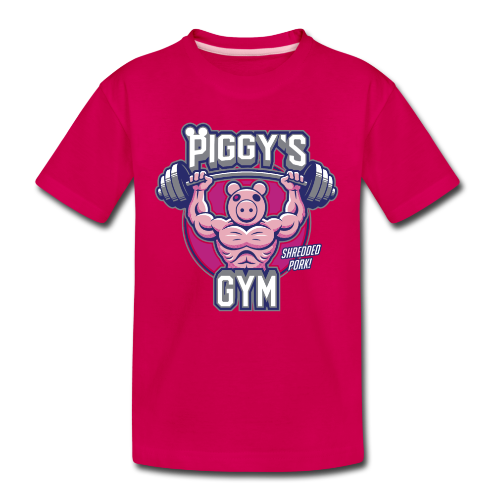 Piggy's Gym T-Shirt - dark pink
