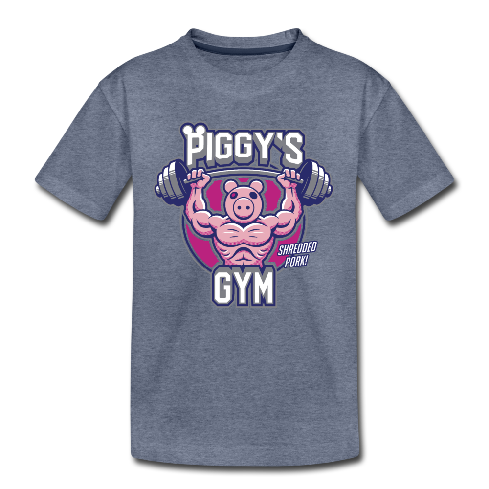 Piggy's Gym T-Shirt - heather blue