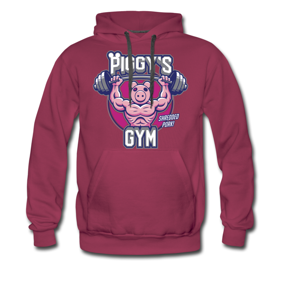 Piggy's Gym Hoodie (Mens) - burgundy