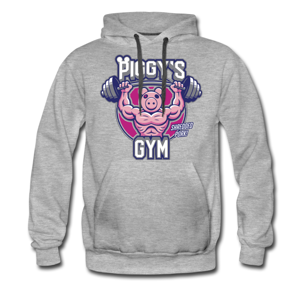 Piggy's Gym Hoodie (Mens) - heather gray