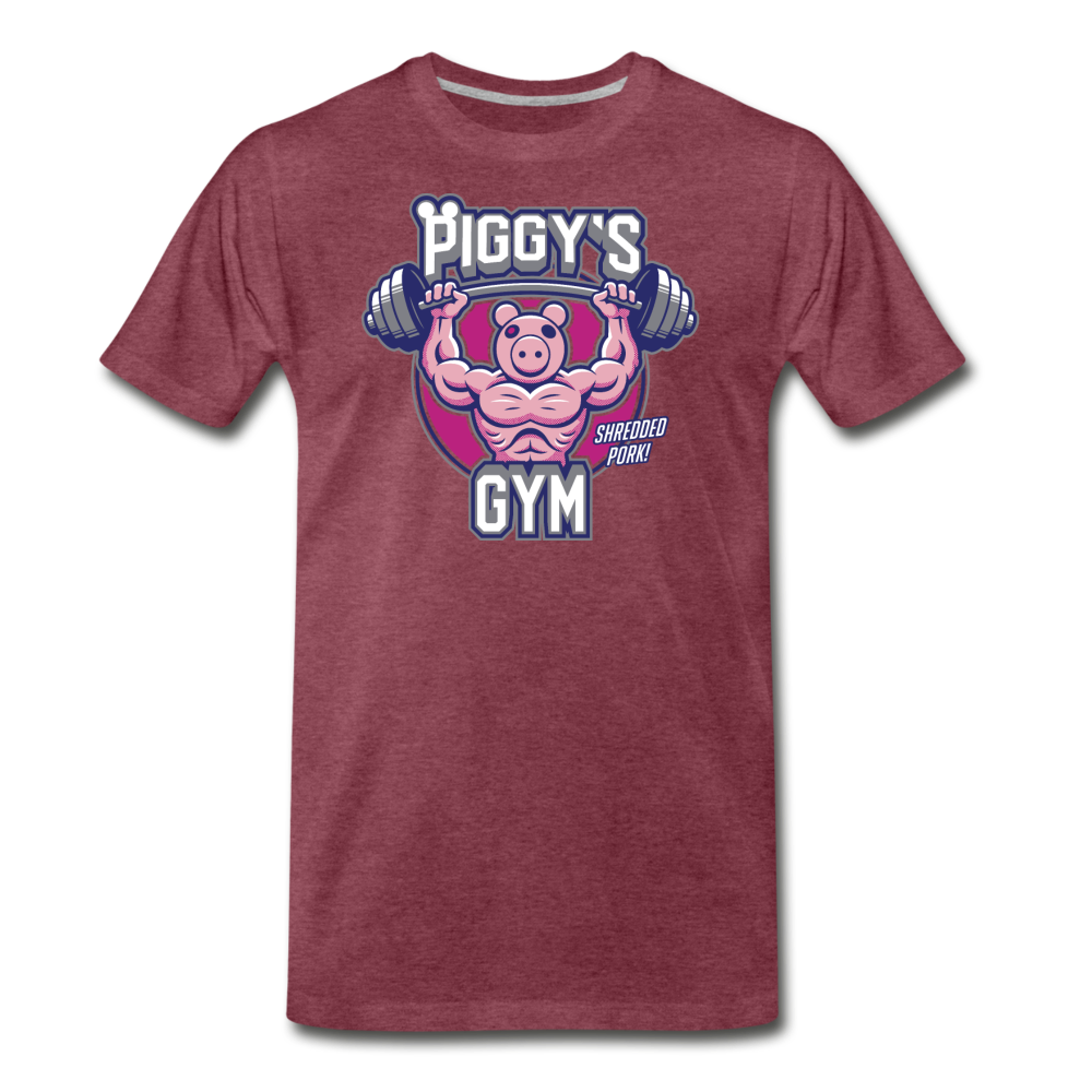 Piggy's Gym T-Shirt (Mens) - heather burgundy