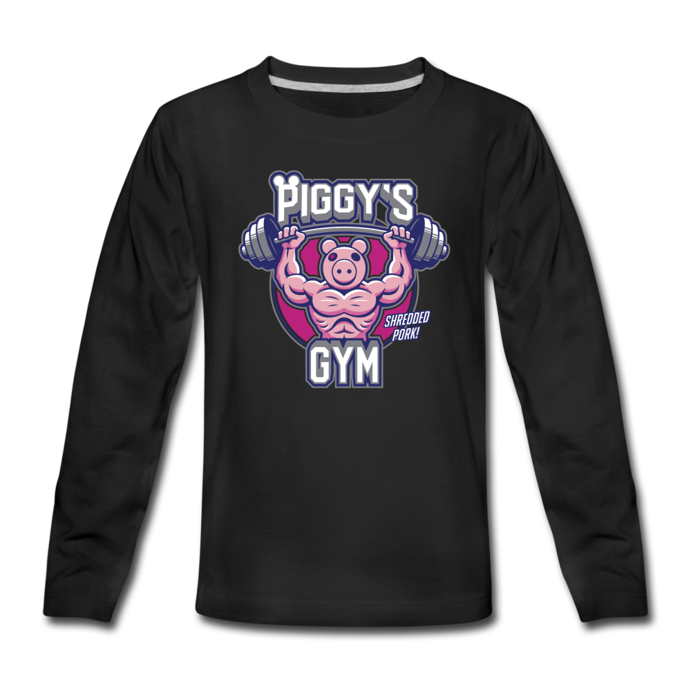 Piggy's Gym Long-Sleeve T-Shirt - black