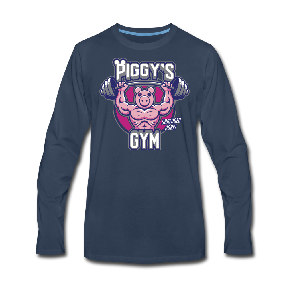 Piggy's Gym Long-Sleeve T-Shirt - navy