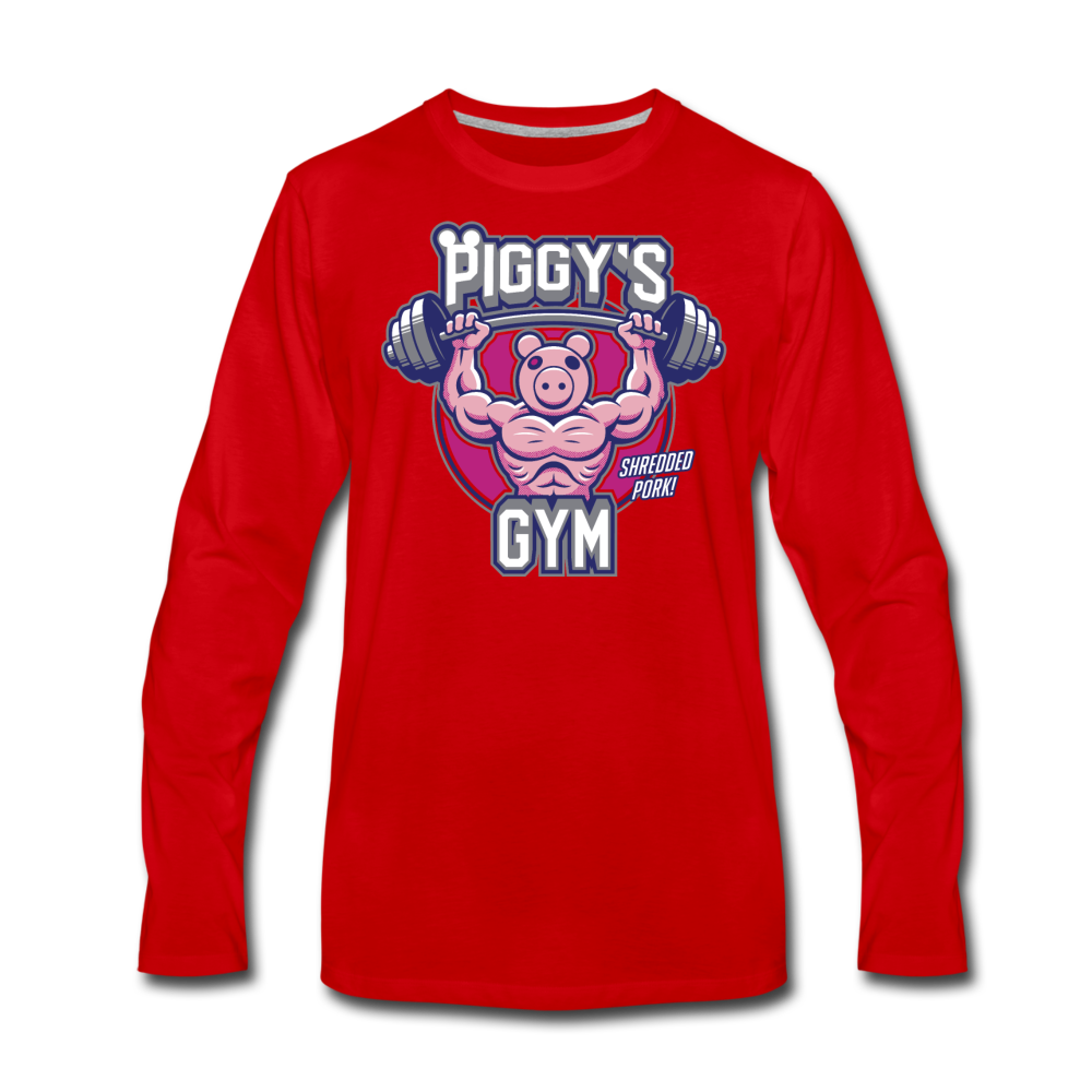 Piggy's Gym Long-Sleeve T-Shirt - red