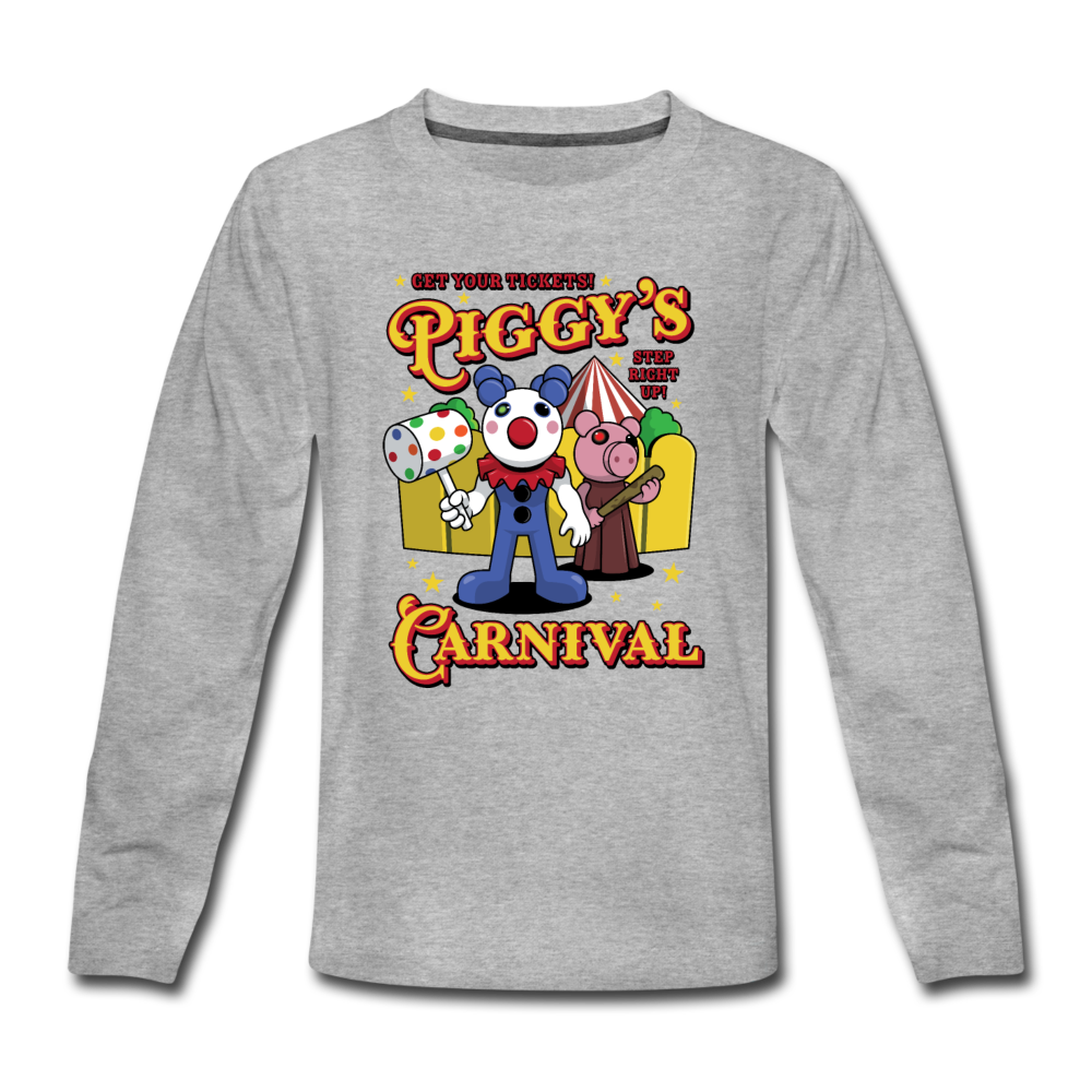 Piggy's Carnival Long Sleeve T-Shirt - heather gray