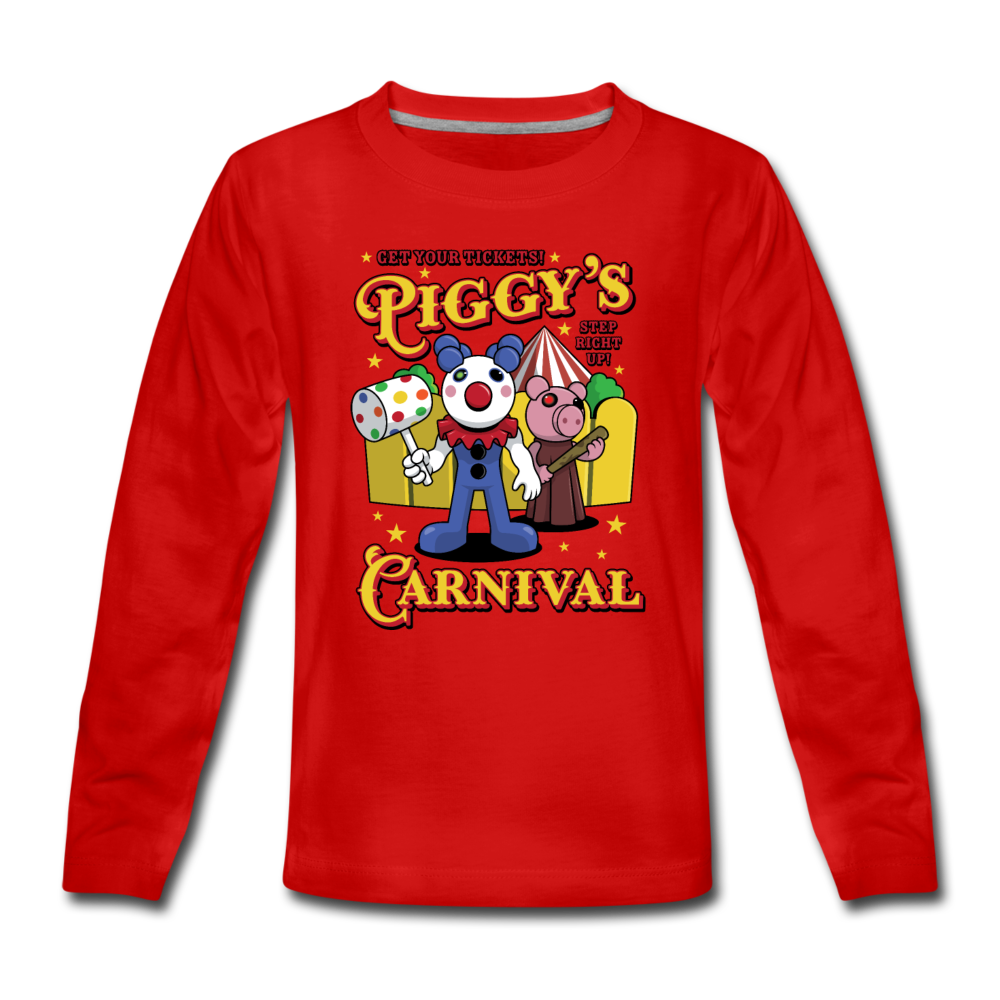 Piggy's Carnival Long Sleeve T-Shirt - red