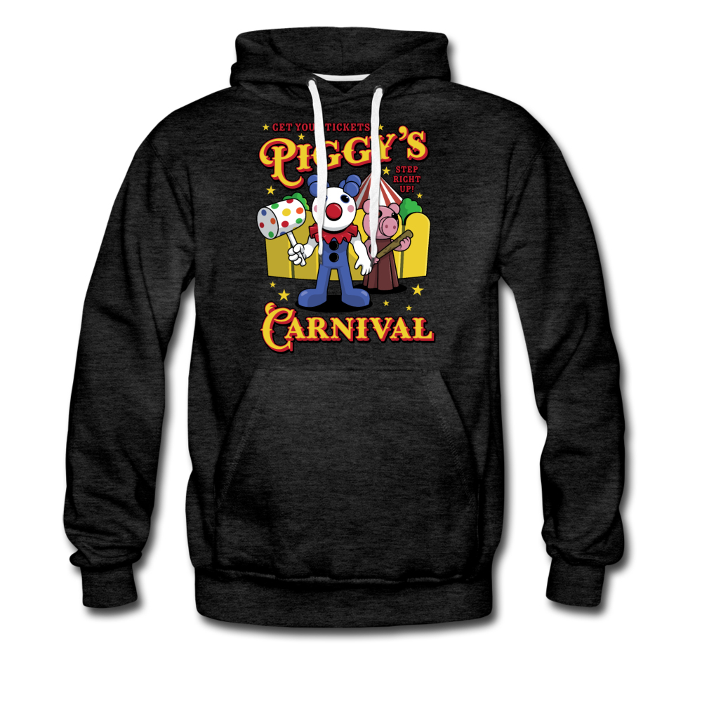 Piggy's Carnival Hoodie (Mens) - charcoal gray