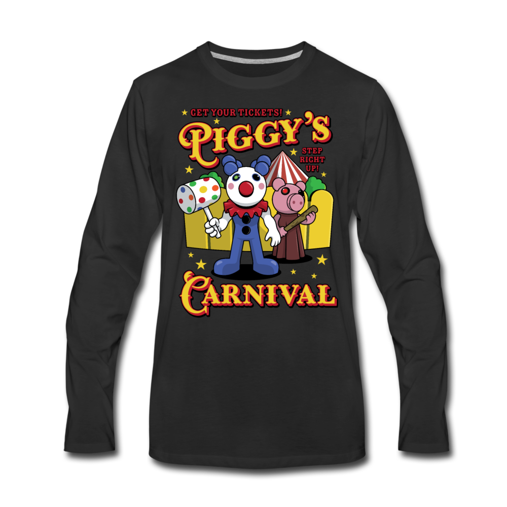 Piggy's Carnival Long Sleeve T-Shirt (Mens) - black