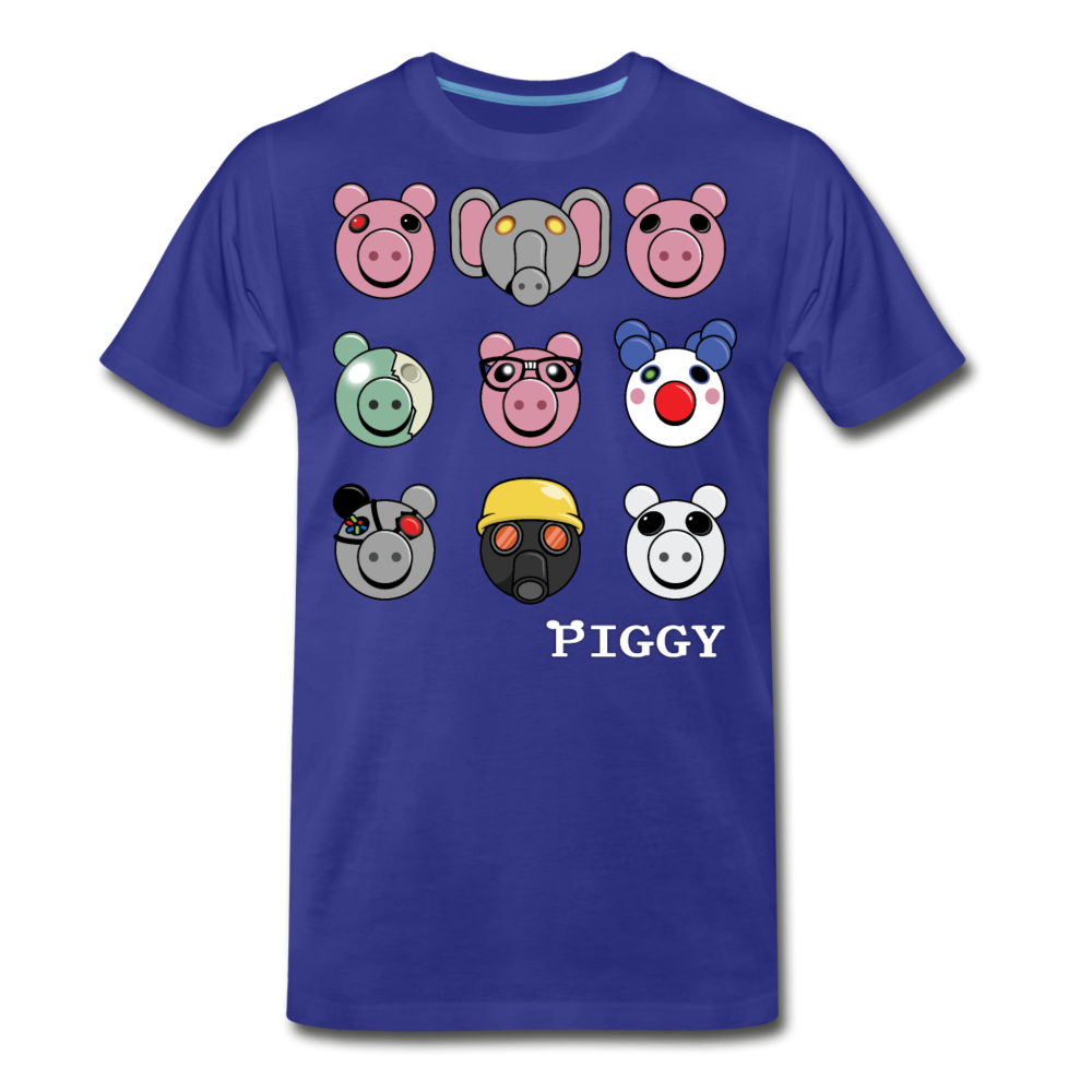 Piggy Faces T-Shirt (Mens) - royal blue