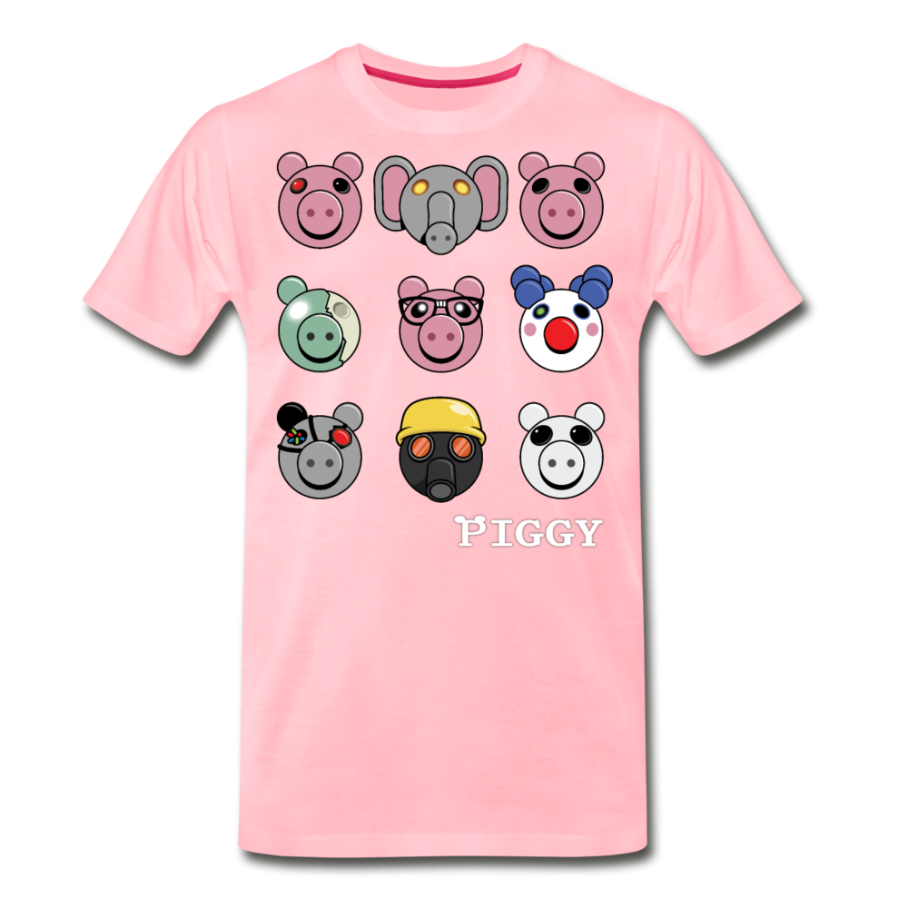 Piggy Faces T-Shirt (Mens) - pink
