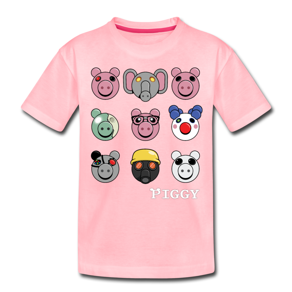 Piggy Faces T-Shirt - pink