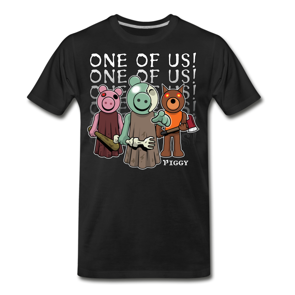 Piggy One Of Us! T-Shirt (Mens) - black