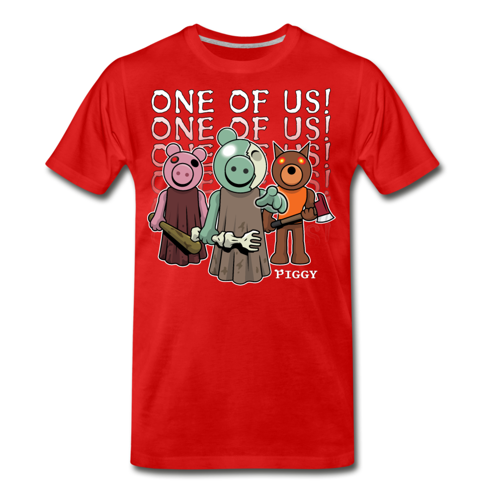 Piggy One Of Us! T-Shirt (Mens) - red