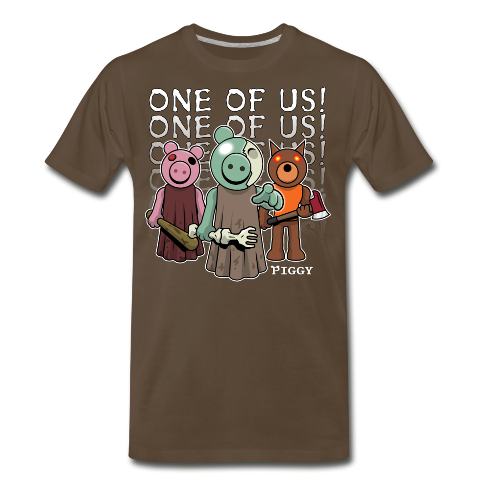 Piggy One Of Us! T-Shirt (Mens) - noble brown
