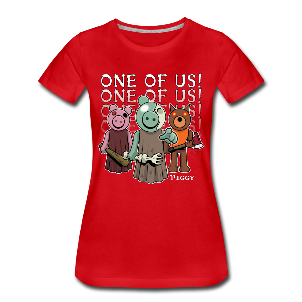 Piggy One Of Us! T-Shirt (Womens) - red