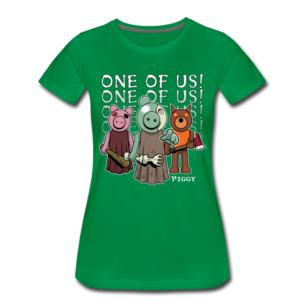 Piggy One Of Us! T-Shirt (Womens) - kelly green