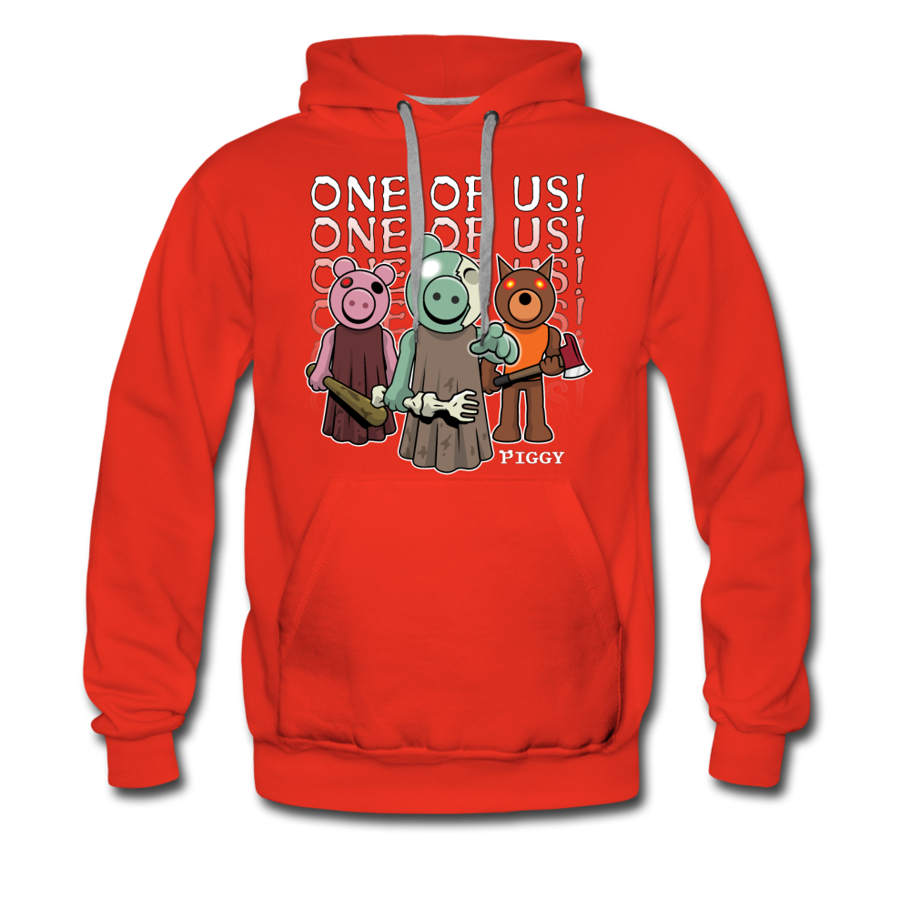 Piggy One Of Us! Hoodie (Mens) - red