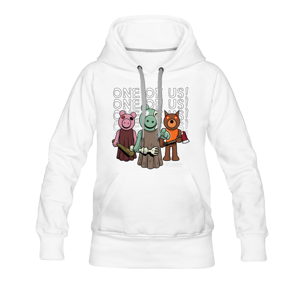 Piggy One Of Us! Hoodie (Womens) - white