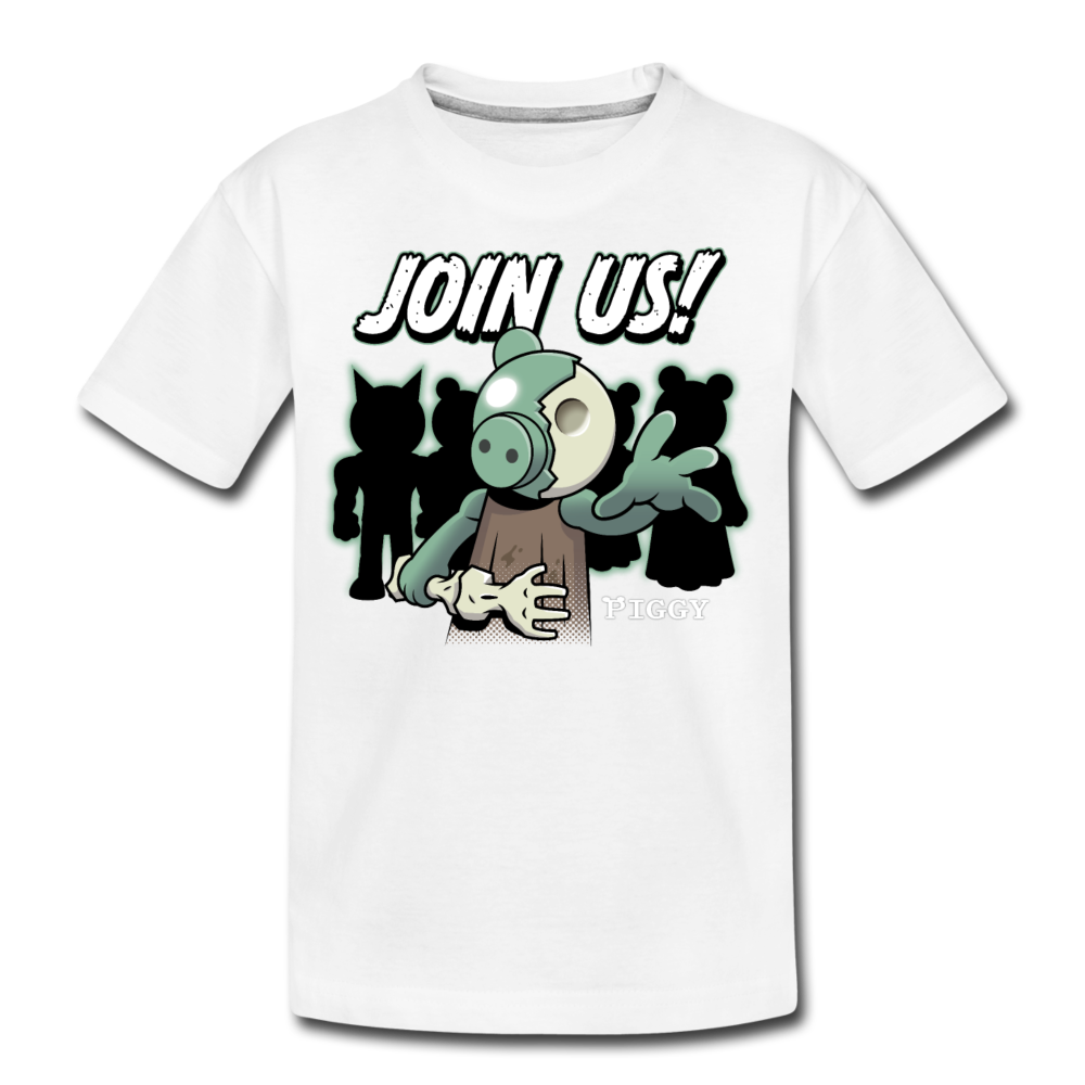 Piggy Join Us! T-Shirt - white