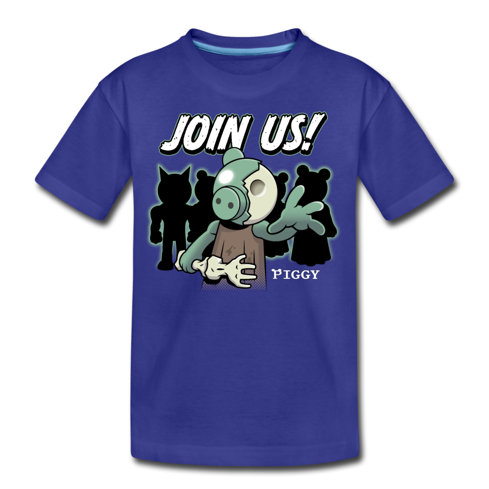 Piggy Join Us! T-Shirt - royal blue