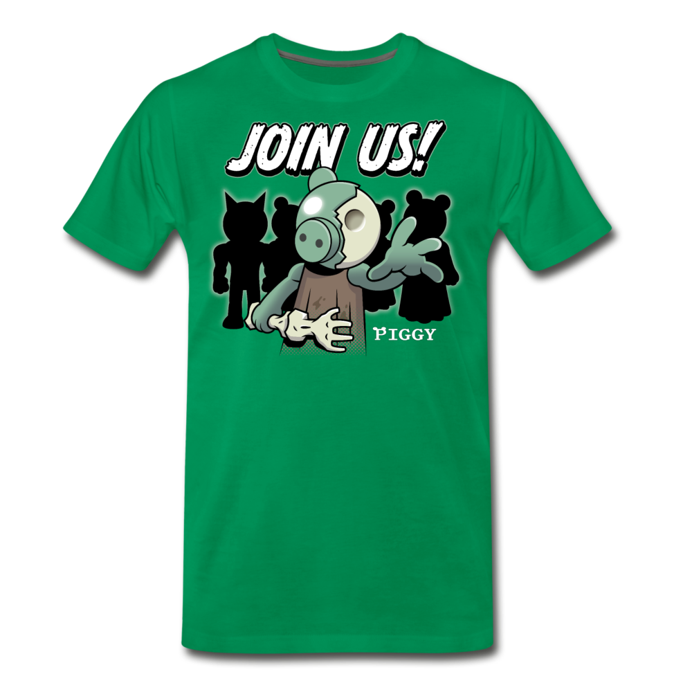 Piggy Join Us! T-Shirt (Mens) - kelly green